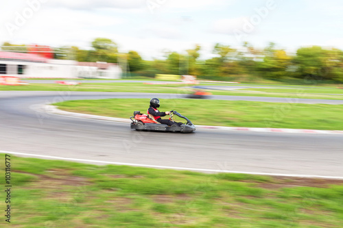 Races on Cartings. Carting. Cars races. © melnikofd