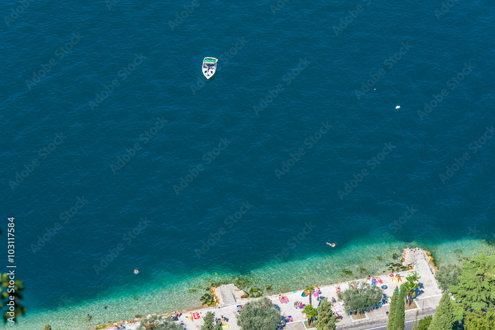 Beautiful coast of the lake Garda in Italy - Destination for vacation