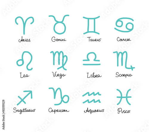 Zodiac signs collection for your design