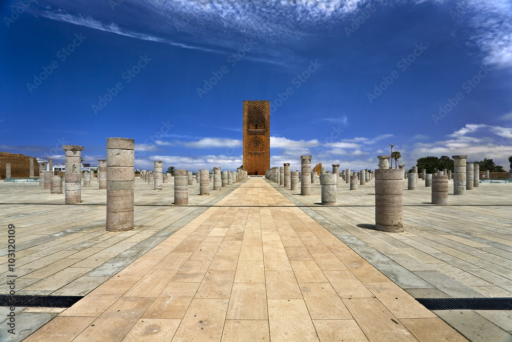 Morocco. Rabat. The Hassan Tower (Tour Hassan) Morocco. Rabat. The Hassan Tower (Tour Hassan)