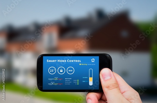Smart home control technology. Remote automation system on mobil