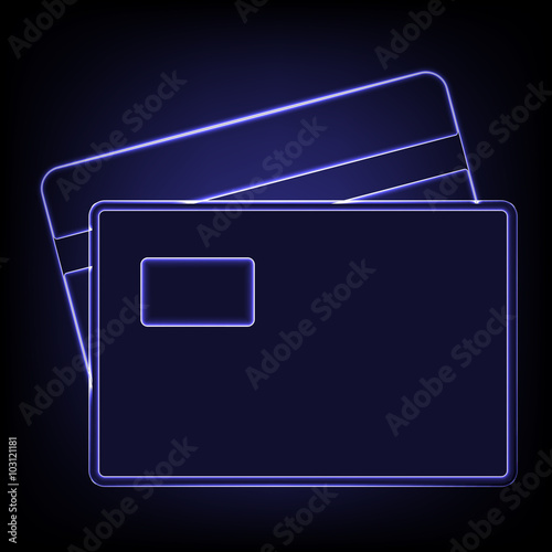 Vector neon effect icon