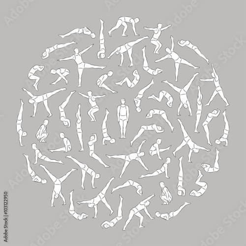 Acrobats in circle 1