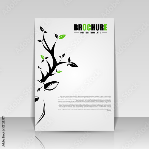 Brochure cover design. Flyer, poster, booklet template. Vector