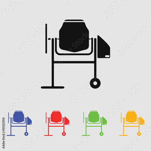 Concrete mixer icon