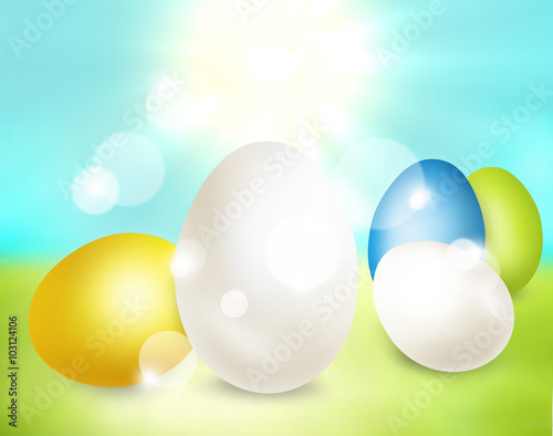 festive easter eggs design