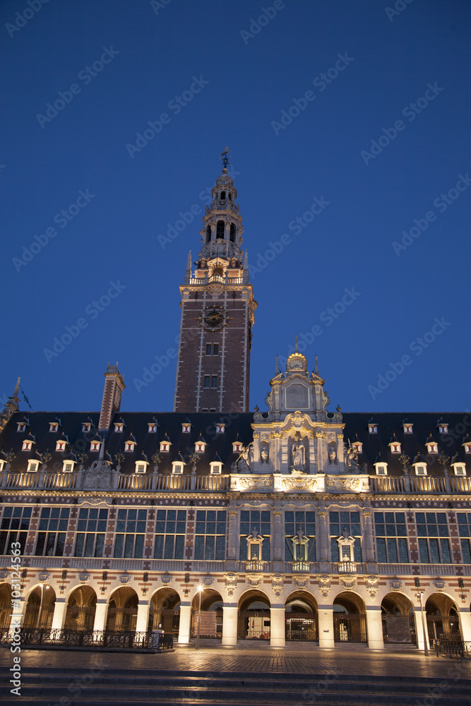 University Library of Leuven at Night