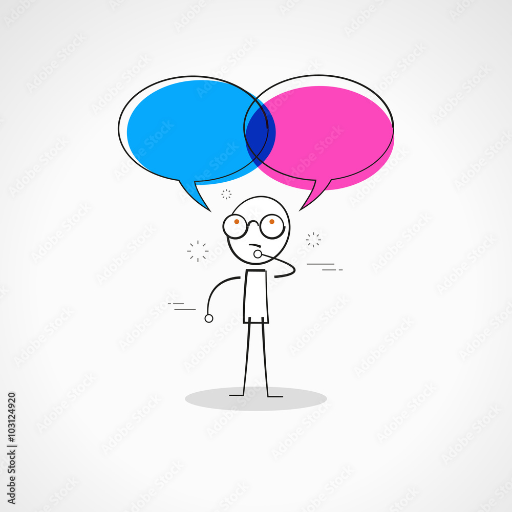 Stickman with speech bubble Stickman with speech bubble