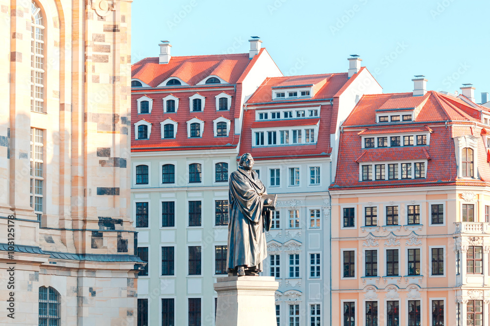 Dresden. Monument to Martin Luther.