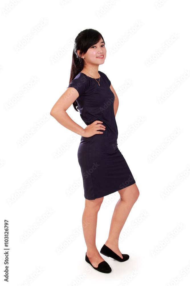 Fototapeta premium Businesswoman standing with confidence isolated