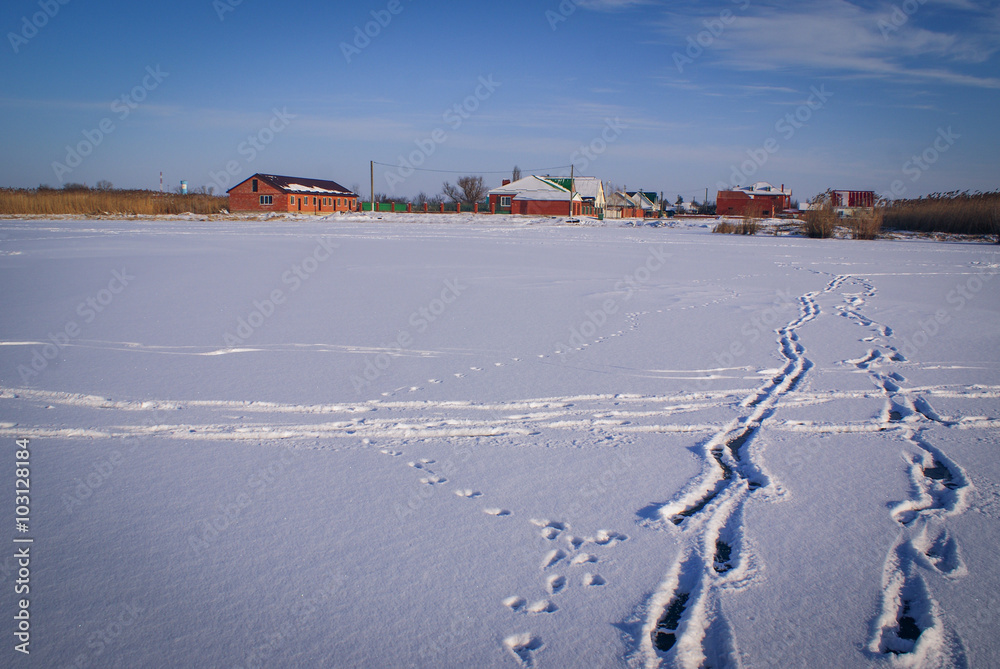 Fototapeta premium Лед на реке