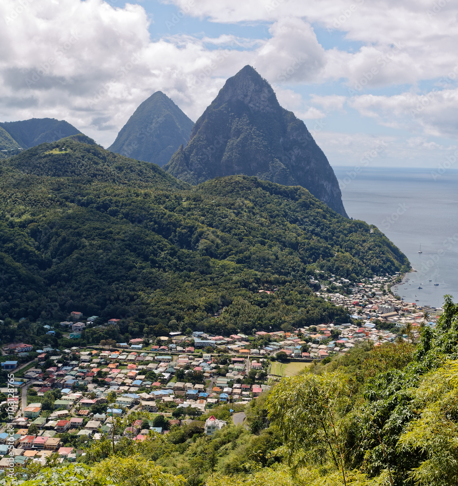 The pitons of St Lucia