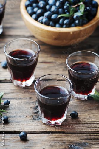 Traditional sardinian liqueur with mirto