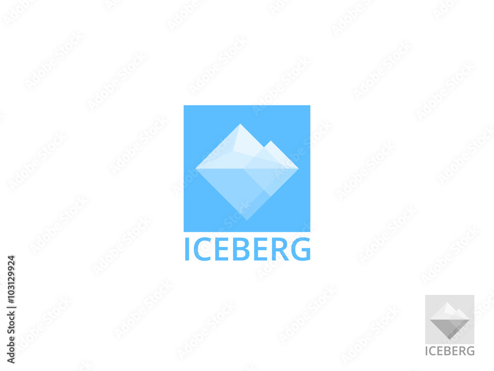 Naklejka premium Iceberg logo
