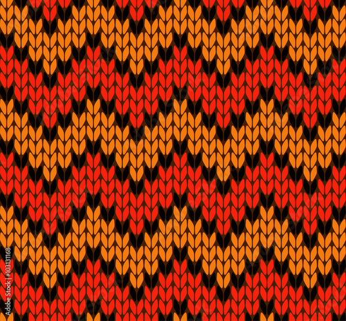 Seamless knitting zigzag pattern
