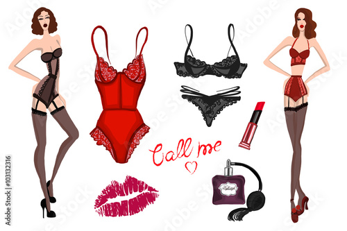 Vector images of lingerie