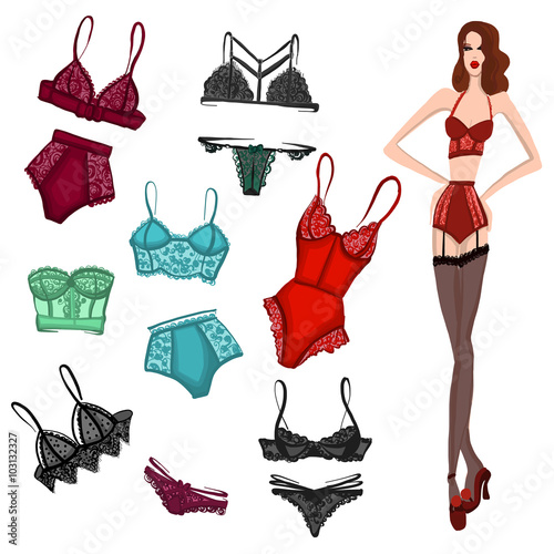 Vector images of lingerie