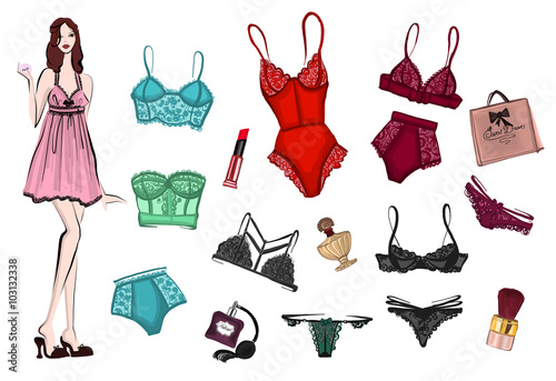 Vector images of lingerie