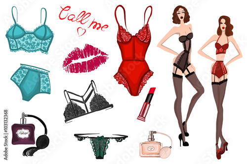 Vector images of lingerie