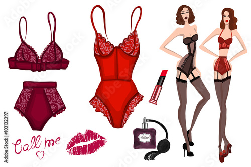 Vector images of lingerie