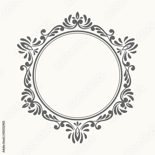 Elegant luxury retro floral frame.