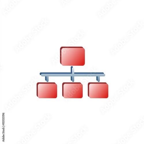 Icono de organigrama.. Jerarquía de organización. Ilustración vectorial aislada