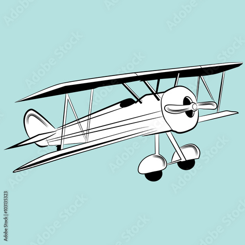 Propeller Plane Drawing