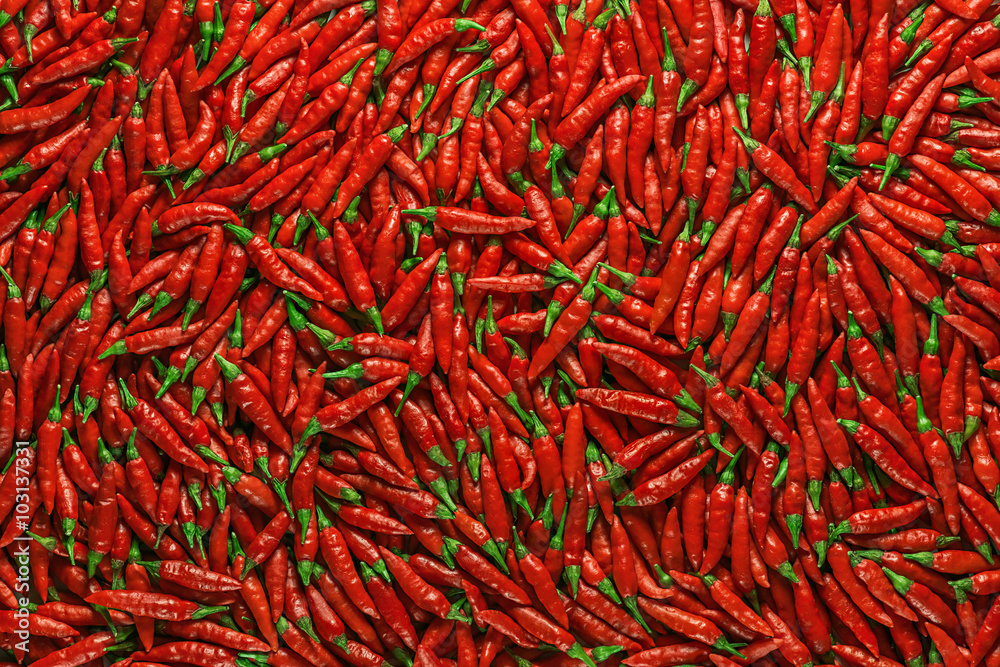 Background image of red peppers.
