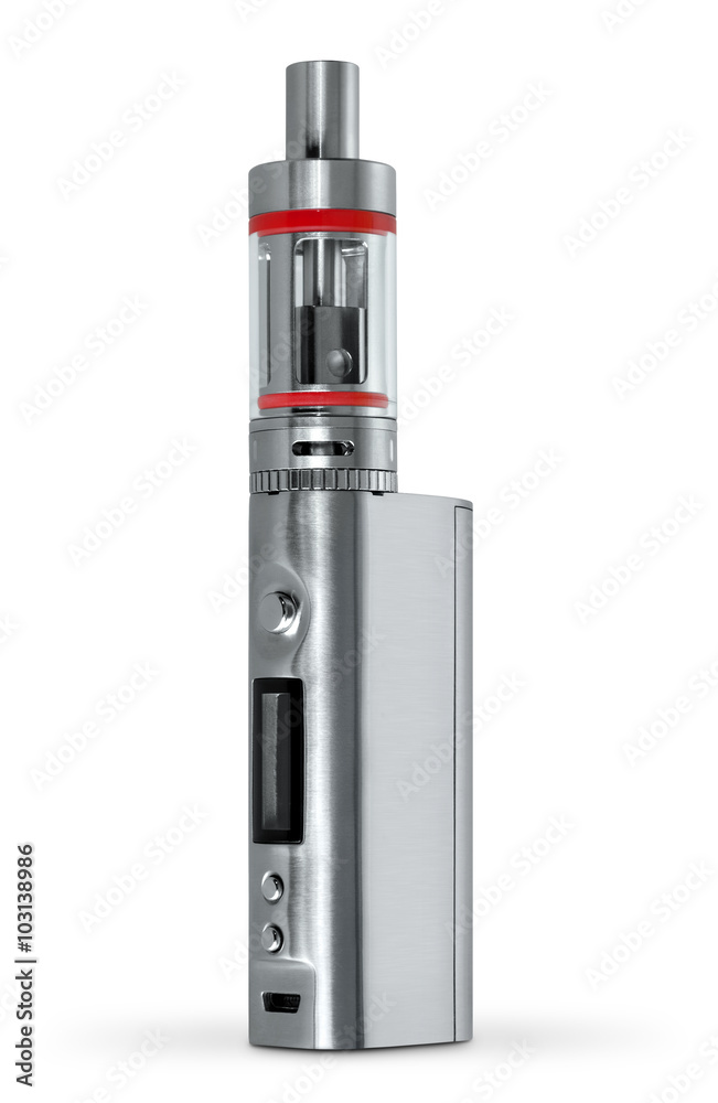 Electronic Cigarette is located on a white background Electronic Cigarette is located on a white background