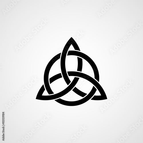 Celtic trinity knot. Vector photo