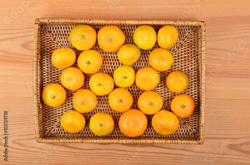 Orange on wickered tray