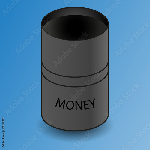 Crude oil price. Abstract illustration with barrel