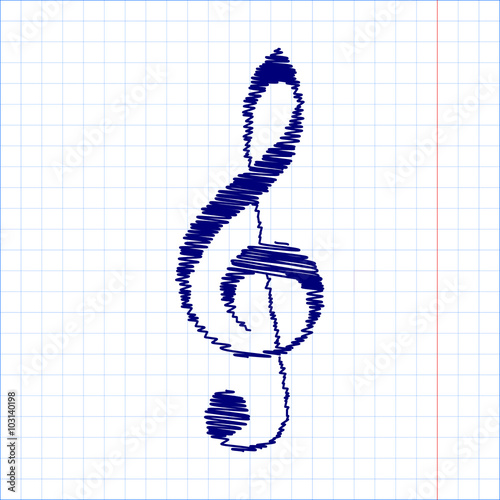 Scribble icon with pen effect