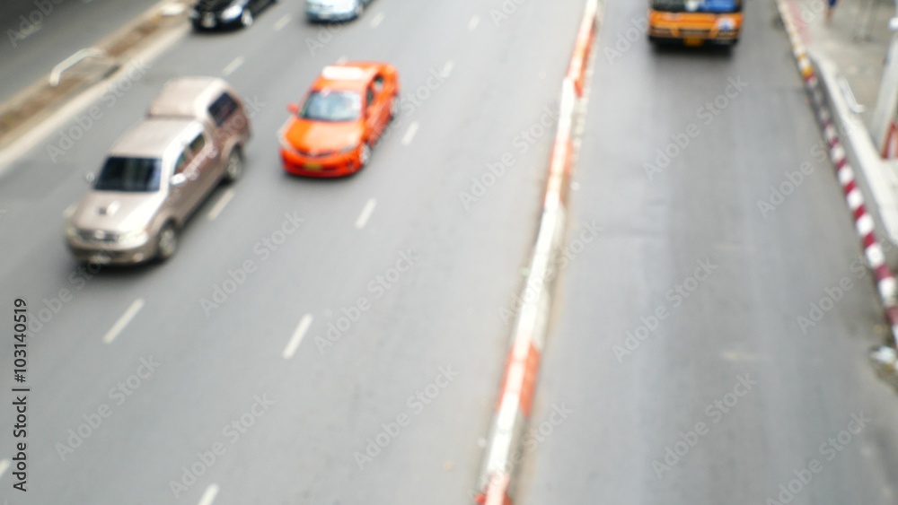 Traffic was flowing in Bangkok, Thailand. blur motion. Traffic was flowing in Bangkok, Thailand. blur motion.