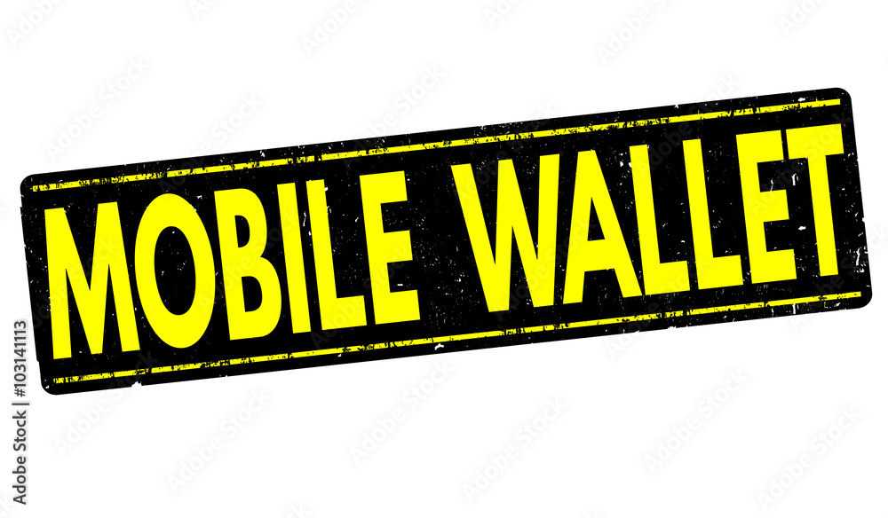 Fototapeta premium Mobile wallet stamp