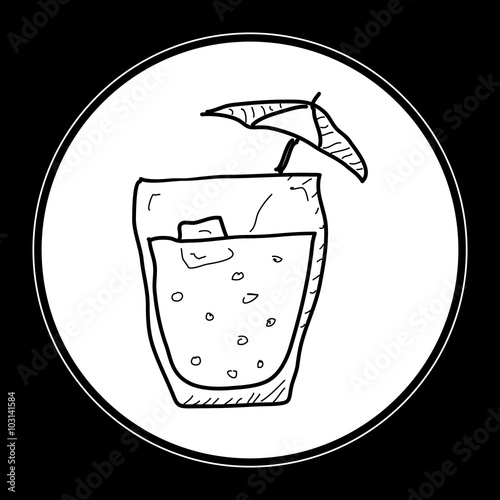 Simple doodle of a cocktail