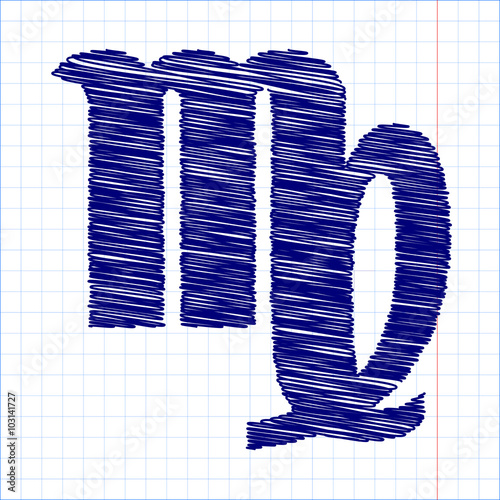 Scribble icon with pen effect