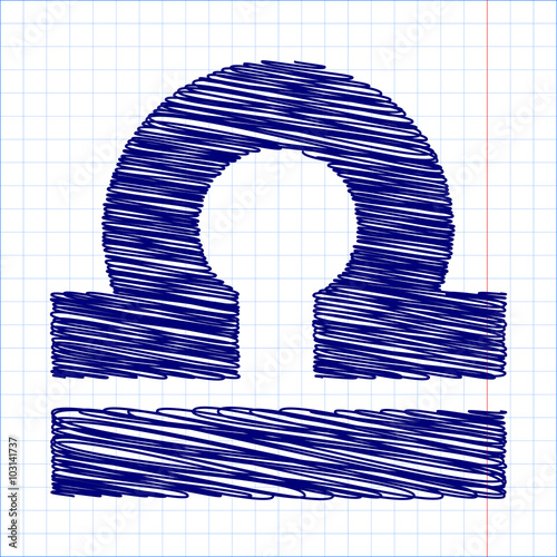 Scribble icon with pen effect