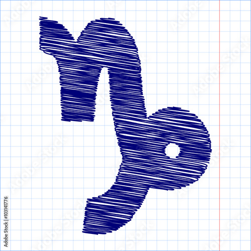 Scribble icon with pen effect