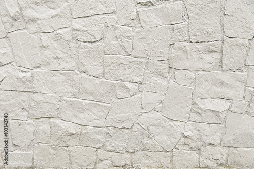 White stone mosaic wall background texture