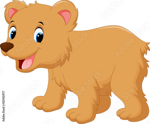 Cute baby bear cartoon