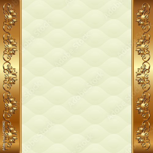 antique background with golden border