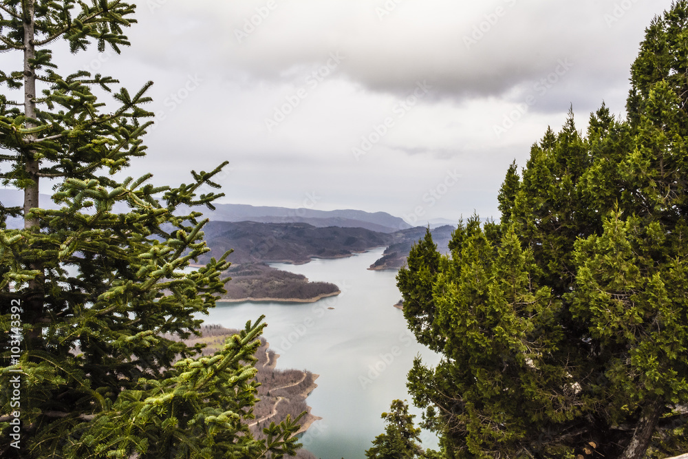 Plastiras lake in central Greece Plastiras lake in central Greece