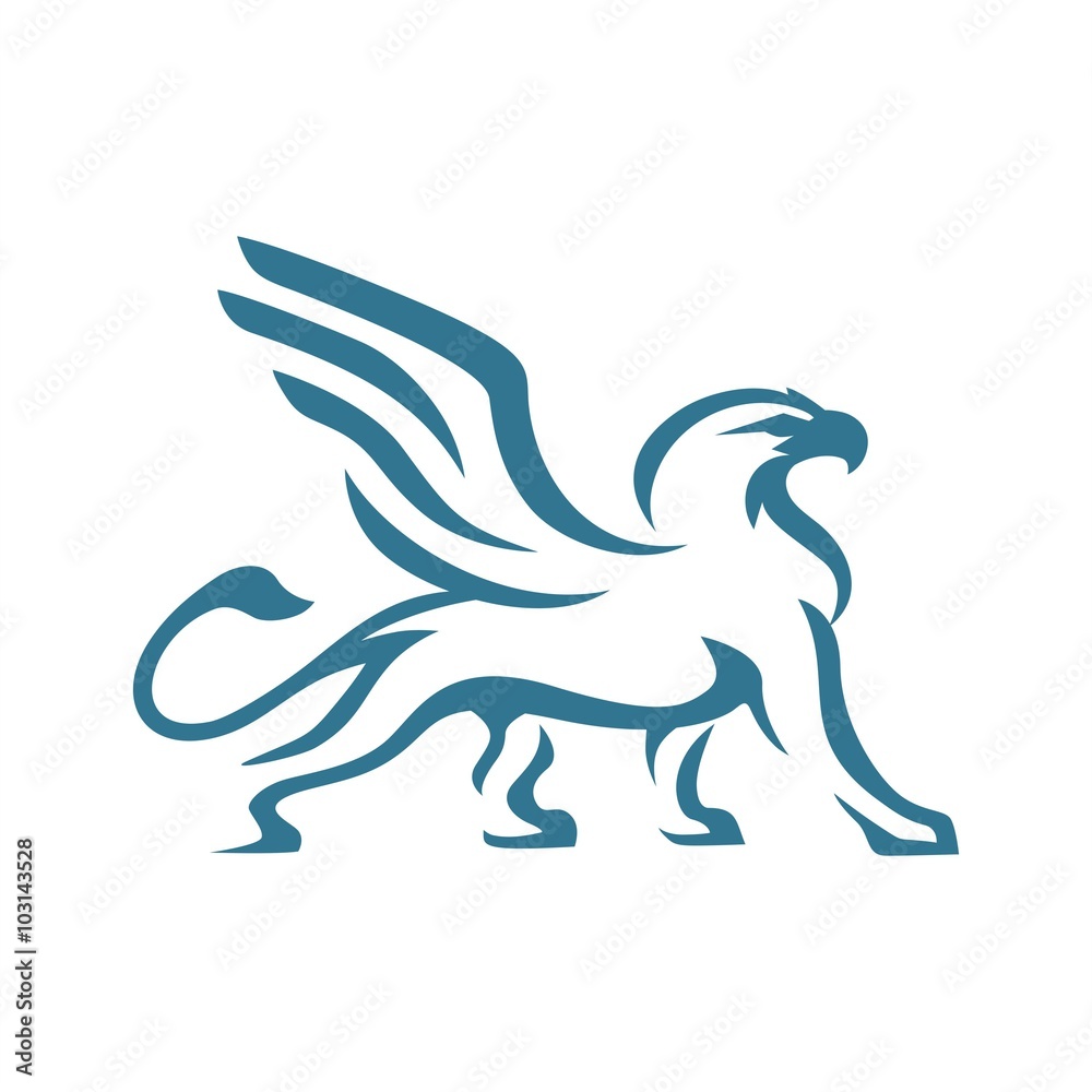Griffin abstract blue Griffin abstract blue