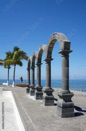 Los Arcos, The Arches on el Malecon in Puerto Vallarta, Mexico photo