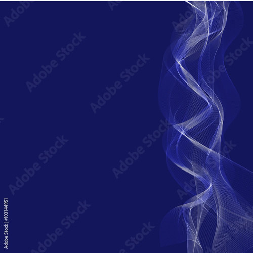Vector background with glowing ribbons