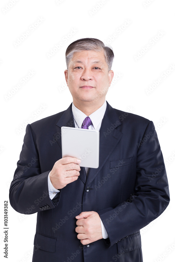 pose and gesture of old Asian businessman in black suit pose and gesture of old Asian businessman in black suit