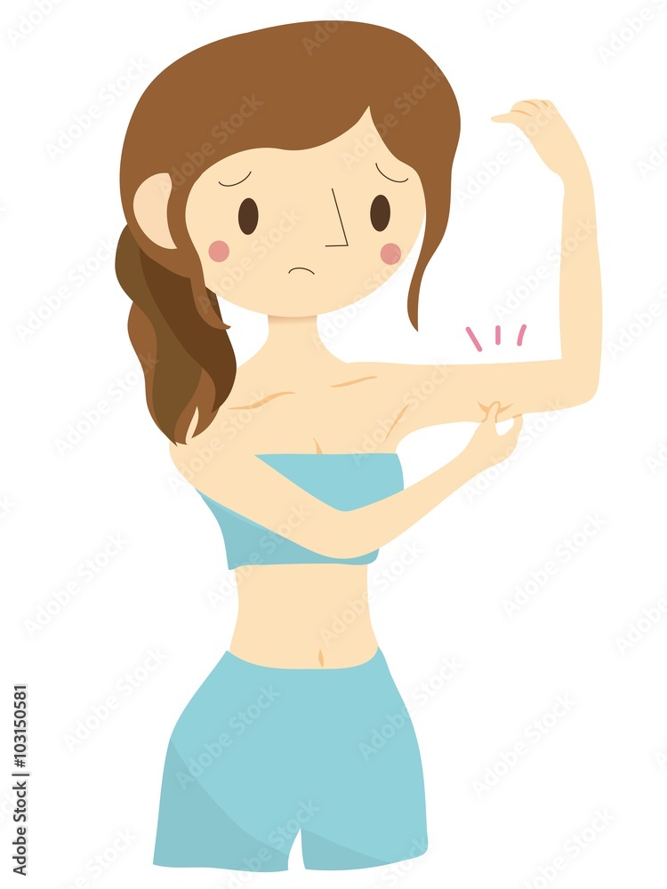 二の腕が気になる女性
