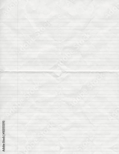 be crumpled gray paper lined .