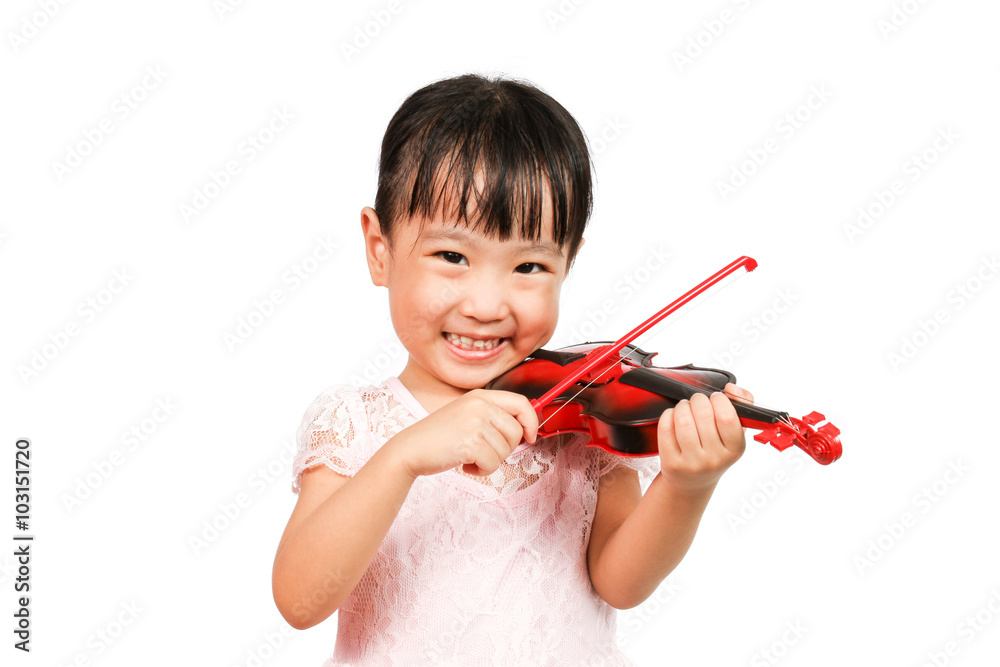 Chinese Little Girl Playing Violin Chinese Little Girl Playing Violin